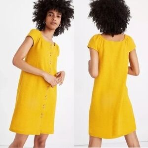 Madewell Texture & Thread Cap-Sleeve Dress | Color: Tungsten Glow | Size Medium